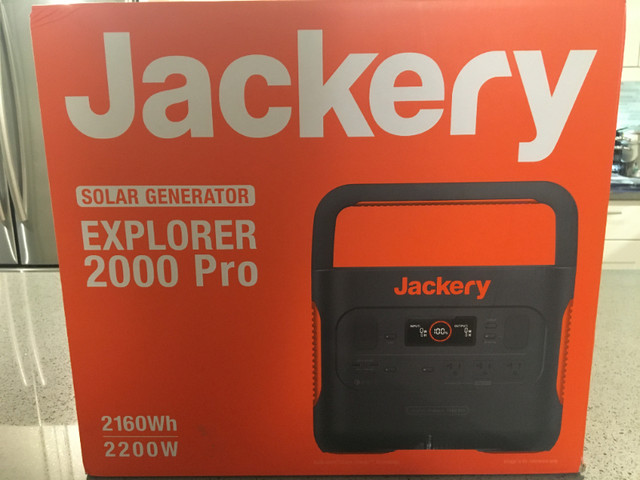 Jackery Explorer 2000 Pro Portable Power Station 2160Wh in Fishing, Camping & Outdoors in Delta/Surrey/Langley
