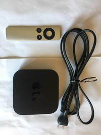 Apple TV (3rd Gen) with power cable and remote