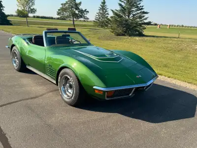 1972 Chevrolet Corvette LT-1 Convertible 350-4 speed Numbers Matching. Elkhart Green with Saddle int...