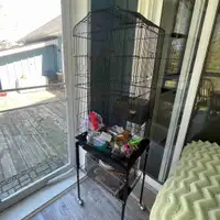 Bird Cage + stand + accessories 