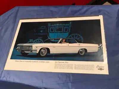 1966 Chevrolet Caprice Double Page Original Ad, View more