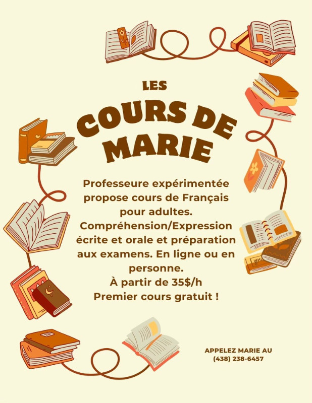 Cours de français adultes dans Tutorat et langues  à Ville de Montréal - Image 2