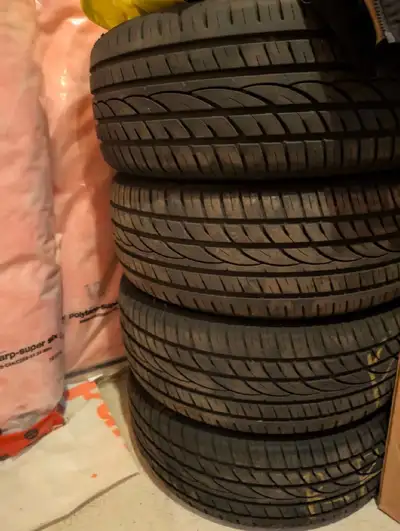 Looking to sell my Aplus A607 tires which are 215/55/ZR17 98W, DOT information can be seen in the im...