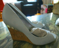 Wedge heels, White, size 6.5 (EUR 37)