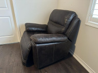 Electric power genuine leather recliner chair is on sale