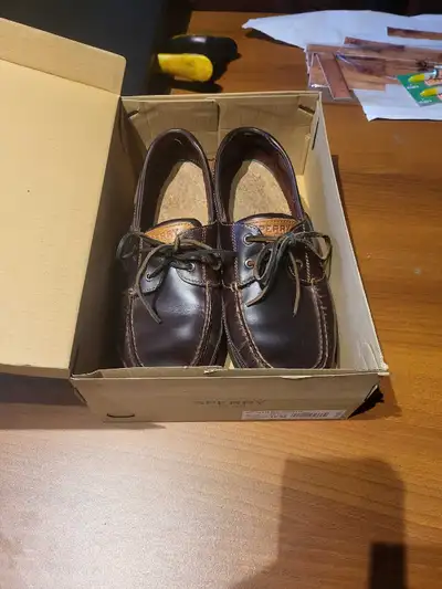New in box Sperry Mako 2 eye moc Amaretto mens shoes, View more
