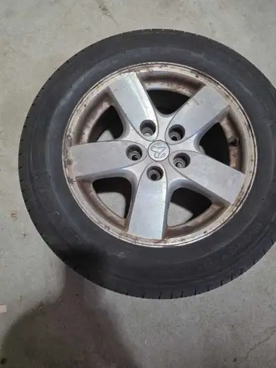 4 Michelin Tires on Dodge Rims -Tires Like New -4th tire has less thread as was used as a spare -5x1...