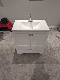 Glacier Bay Vanity with Sink and Faucet