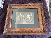 Antique Wooden Frame with Inlaid Design