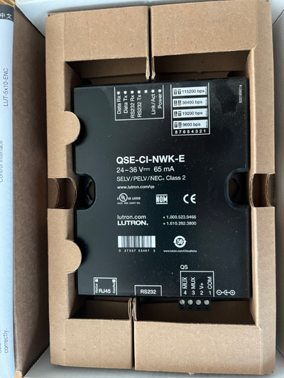 Lutron QSE-CI-NWK-E Graffik Eye QS Ethernet Interface, View more