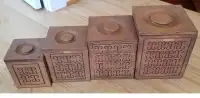 Boites de comptoir en bois