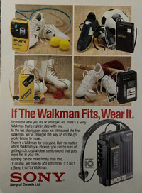 1989 Sony Walkmans Original Ad