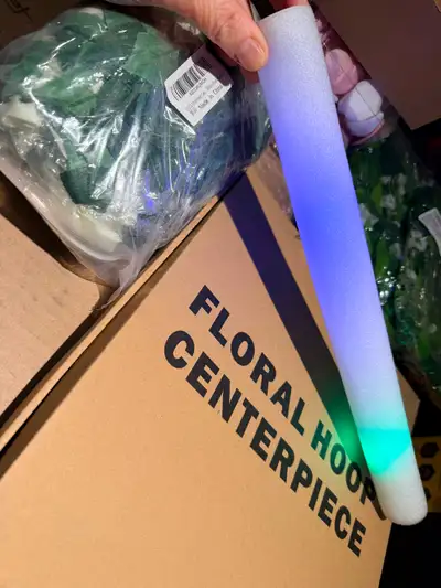 Box of assorted wedding /party decor, View more