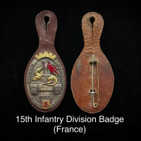 Vintage French 15th Infantry Division Badge (Shipping Available)