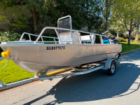 16' 6" Welded Aluminum Boat/W Centre Console and 75HP Motor