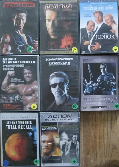 Boîte 08 Arnold Schwarzenegger 03 en DVD 1 - Commando 2 - La fin Des Temps 3 - Junior 4 - Pumping Ir...