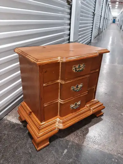 Estimated cost to replace new $850 26w x 15 d x 23.25h Pine. Pickled whitewash finish. Finished back...