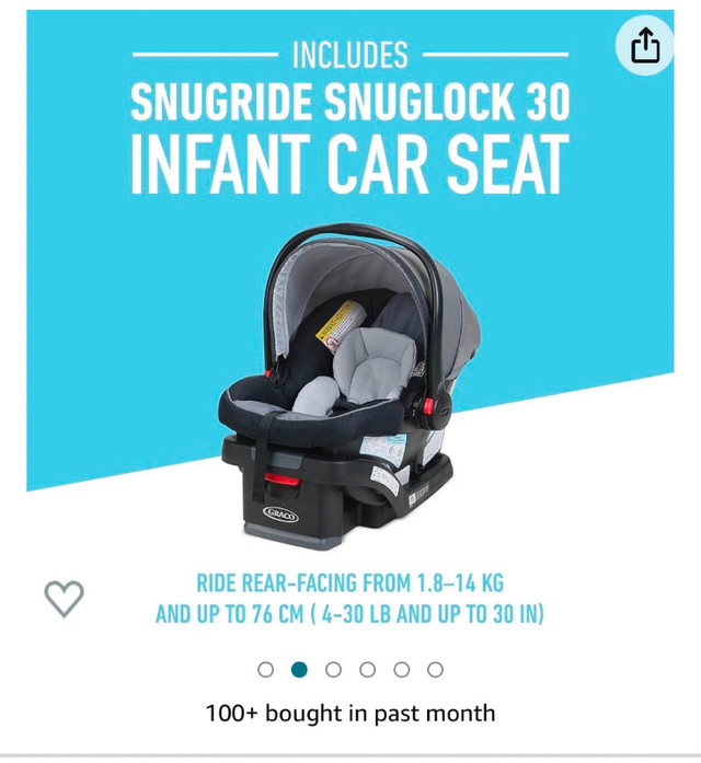 Graco Snugride Snuglock 30 car seat in Strollers, Carriers & Car Seats in Tricities/Pitt/Maple