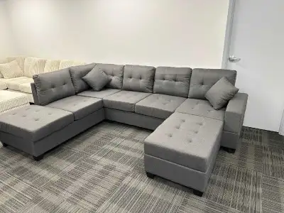 7 Seater Large Sectional Sofa with Ottoman. Free Delivery, View more