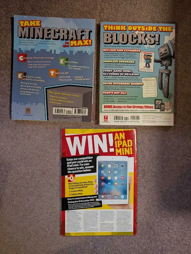 3 Minecraft Books Lot in Children & Young Adult in London - Image 3