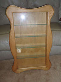 FIRST $95 ~ Stylish Wood Wall Display Cabinet with 5 Shelves ~