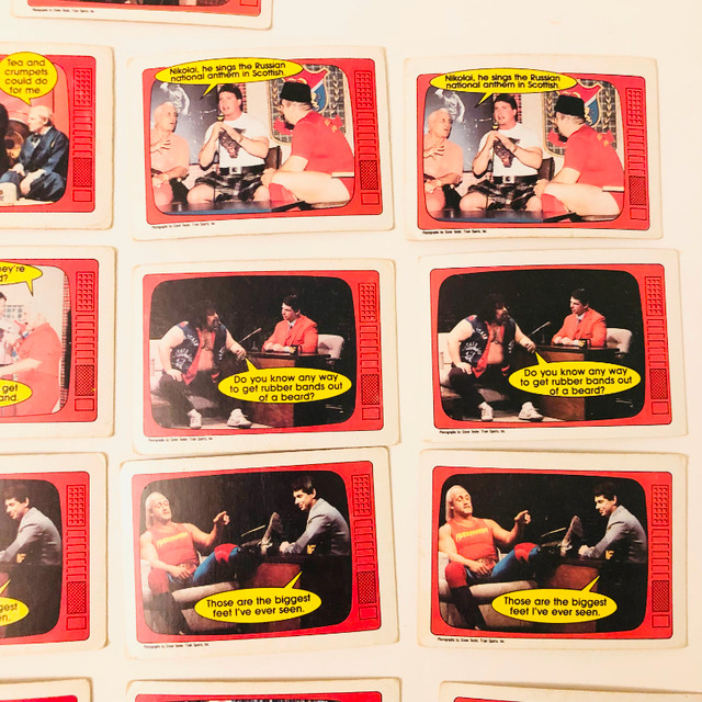 1985 WWF O Pee Chee Wrestling Cards Superstars Speak Lot of 21 in Arts & Collectibles in City of Toronto - Image 4