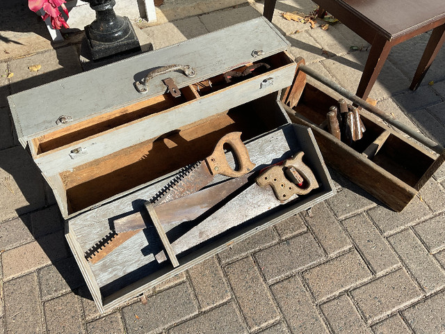 Antique Carpenter’s tool box and nail box in Hand Tools in Sudbury - Image 2