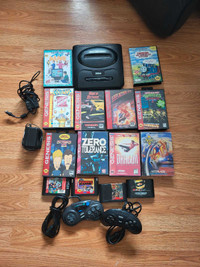 Sega Genesis with games
