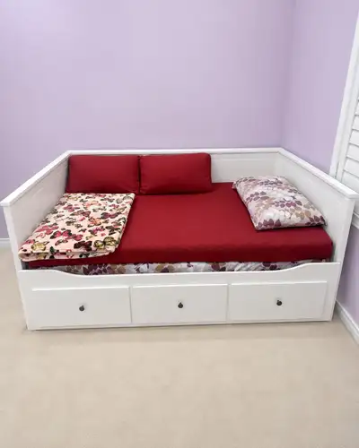 IKEA HEMNES Daybed with 3 Drawers + 2 Mattresses – Converts to D, View more