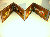 JAPANESE folding Hand Painted Story Panels TRAVELLING ROYALTY