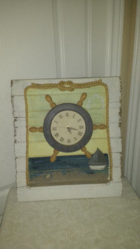 unique treasures house, ship wheel clock