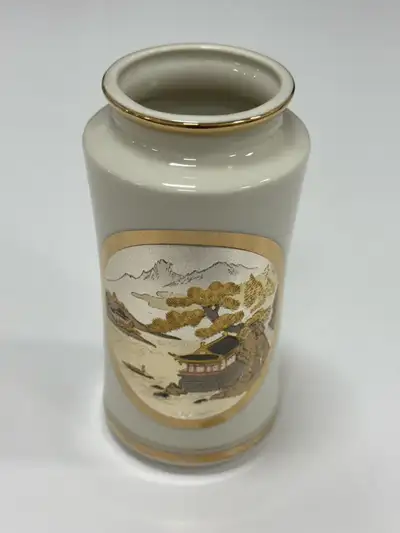 Japanese Chokin Vase - The Art of Chokin 24K Gold Rim Hummingbir, View more