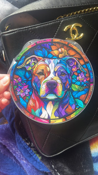 Stain Glass Like Dog Ornament