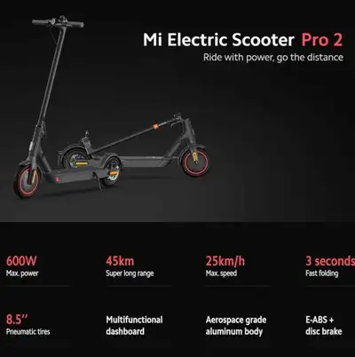 Used last Summer. Fun to zip around town at speed up to 25km/hr. Foldable electric scooter so practi...