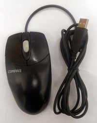Compaq computer wired USB mouse - desktop laptop corded device