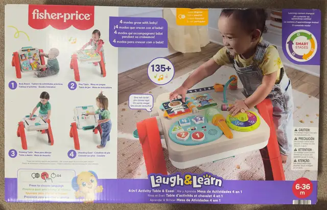 Fisher-Price Laugh & Learn 4-in-1 Activity Table & Easel