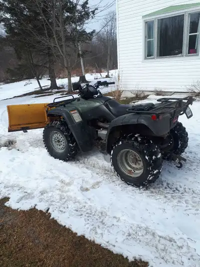 2004 honda fourtrack complete with plow