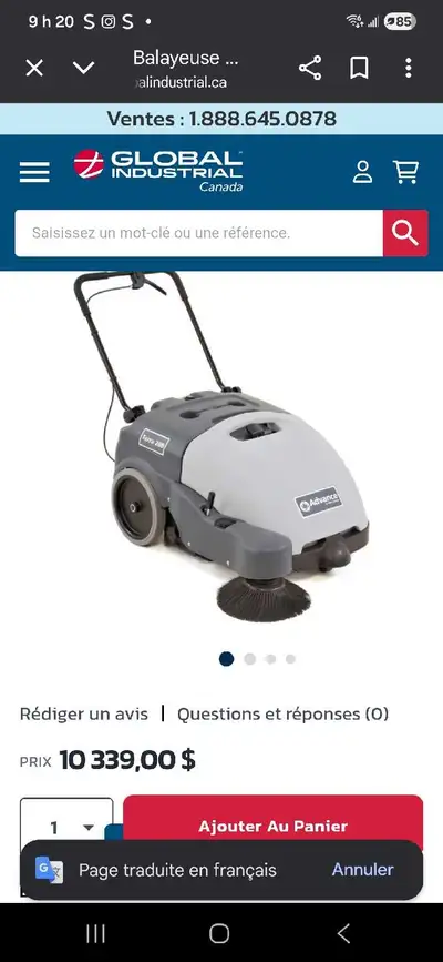 balais mécanique à batterie terra advance 28", View more