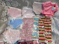 18" AG  DOLL UNDERWEAR PANTIES, STRIPE PANTS, PINK DRESS 5.00 EA