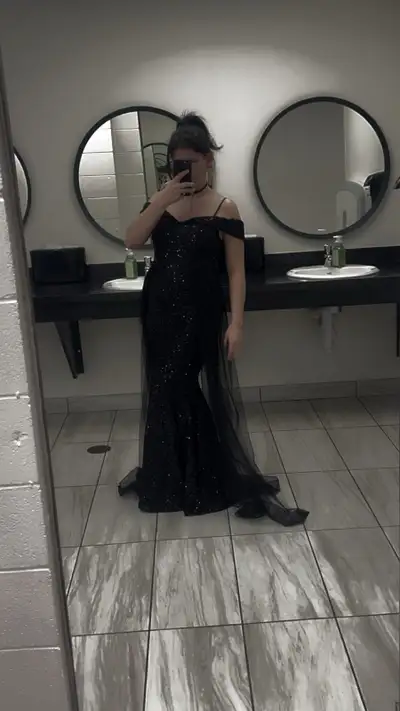 Black Sequin Gown, View more