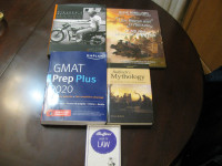 McQUEEN MOTORCYCLE/BLUFFER LAW/BULLFINCH'S MYTHOLOGY/KAPLAN GMAT