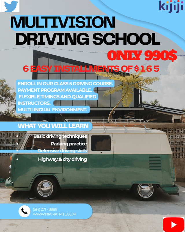 FULL CLASS-5, CAR DRIVING COURSE WITH APPROVED SAAQ SCHOOL572421243352524801