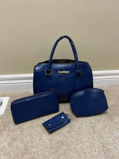 4 Pcs. Women's Fashion Hand Bag (Blue), View more