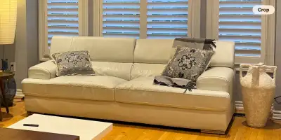 White Leather Sofa for Sale, View more