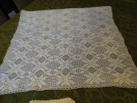 Hand crochet cotton table center 5 pieces