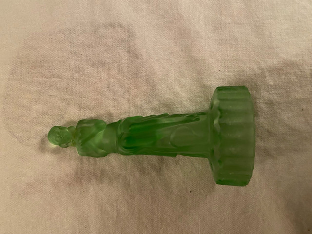 Art Deco 1930’s Uranium Glass Nude Lady Frog in Arts & Collectibles in Pembroke - Image 3