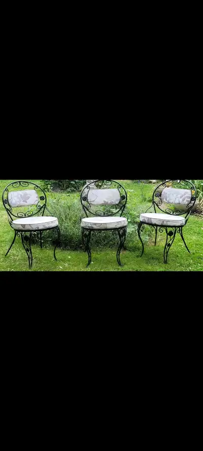 Vintage Iron Garden Chairs, View more