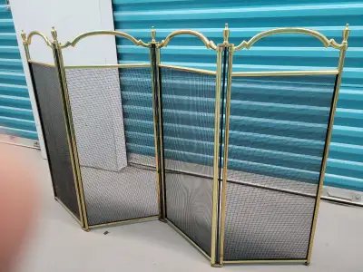 vintage Brass Fireplace screen
