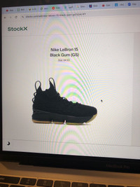 Nike LeBron 15 black gum
