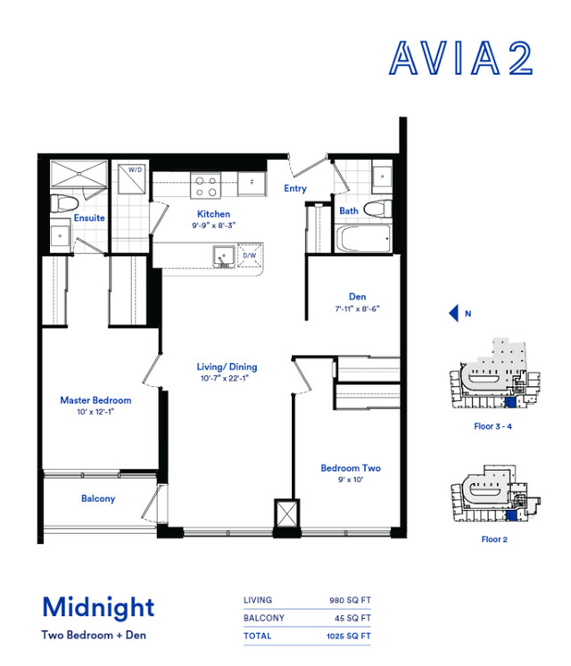 Avia2 - Mississauga 2+1 Beds 2Baths Assignment in Condos for Sale in Mississauga / Peel Region